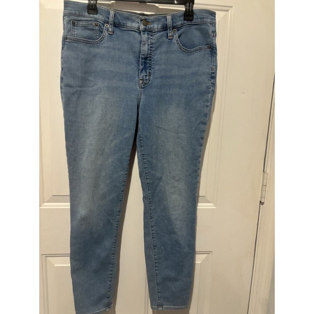 J. Crew 9" Mid-Rise Skinny Blue Jeans Women's 32